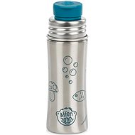 Affenzahn Stainless Steel Drinking Bottle Shark - silver petrol - Children's Water Bottle