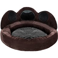 Tectake Pelíšek pro psy Balou, O 80×33 cm,černá/hnědá - Pet Bed