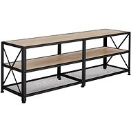 Tectake TV table - 141 cm, Industrial light wood, Sonoma oak - TV Table