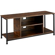 Tectake Televizní stolek - 110 cm, Industrial tmavé dřevo - TV stolek