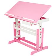 Tectake desk height adjustable 109×55×63-94 cm fuchsia - Kids' Desk