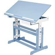 Tectake desk height adjustable 109×55×63-94 cm blue - Kids' Desk