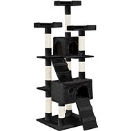 Tectake Cat scratching post Goran 169 cm, black - Cat Scratcher