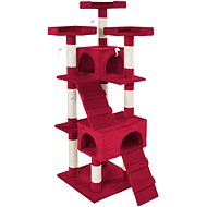 Tectake Cat scratching post Barney 170 cm, burgundy - Cat Scratcher