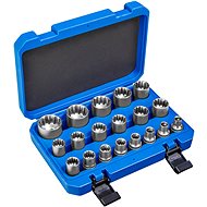 Tectake Gearlock Multi-Profile Socket Wrenches Set 19 pieces, blue - Socket Wrench Set