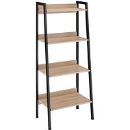 Tectake Ladder shelf, 57,5 × 34 × 138 cm, Industrial light wood, Sonoma oak - Shelving Unit