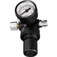 Tectake Pressure gauge and regulator 1/4", black - Accessory Kit