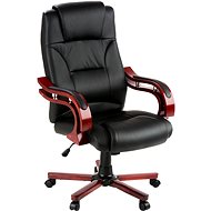 TECTAKE wooden armchair, black - Office Armchair