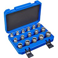 Tectake Multi-tooth wrenches set 16 pieces, blue - Ratchet Set