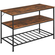 TecTake Kitchen shelf Akeley, black - Shelving Unit
