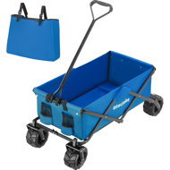 TecTake Folding trolley max. 80 kg, blue - Garden Cart