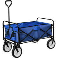 TecTake Garden trolley foldable, blue - Garden Cart