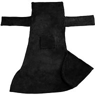 Tectake Blanket with sleeves, 200×170 cm, black - Blanket