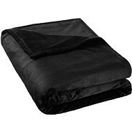 Tectake Hrejivá deka mikroplyš, 220 × 240 cm, čierna - Deka