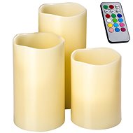 LED candles with colour change and remote control white 3 pcs - LED Candle