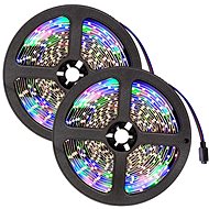 2× LED remote control strip 5m white - LED Light Strip