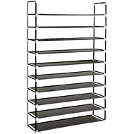 Shoe rack 10 tier steel 100 × 176 × 29,5 cm black - Shoe Rack