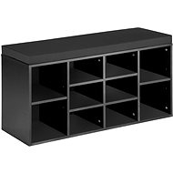 Botník se sedákem 103,5 × 48 × 30 cm černý/šedý - Shoe Rack