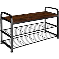 Botník Southampton 91 × 36 × 55 cm Industrial tmavé dřevo - Shoe Rack