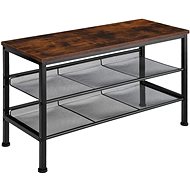 Botník Derry 75,5 × 30,5 × 45,5 cm Industrial tmavé dřevo - Shoe Rack