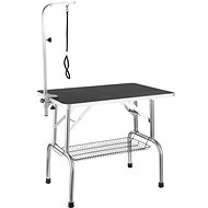 Dog grooming table with basket and gallows black/silver - Dog Grooming Table