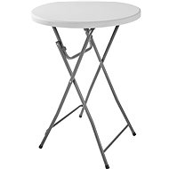 Barový stolek skládací ocelový 80cm bílý - Barový stůl