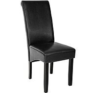Jídelní židle ergonomická, masivní dřevo, černá - Jídelní židle