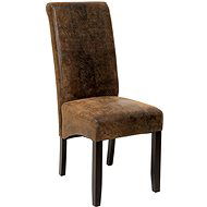 Jídelní židle ergonomická, masivní dřevo, vintage hnědá - Jídelní židle