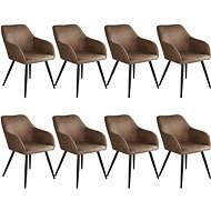 8× Židle Marilyn Stoff, hnědo, černá - Jídelní židle