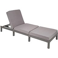 TECTAKE Garden lounger Sofia, grey - Garden Lounger