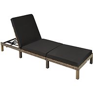 TECTAKE Garden lounger Sofia, natural - Garden Lounger