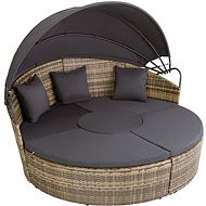 TECTAKE Postel zahradní se stříškou, přírodní - Garden Bed