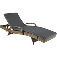 TECTAKE Garden lounger Océane, natural - Garden Lounger