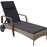 Tectake Garden bench, rattan, brown - Garden Lounger