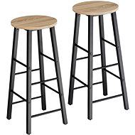 2 Bar Chairs Keynes Industrial Light Wood, Sonoma Oak - Bar Stool