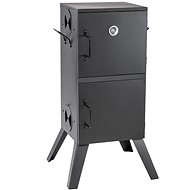 Portable charcoal smoker with thermometer black - Grill