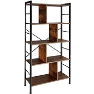 Policový regál Charleston Industrial tmavé dřevo - Shelving Unit
