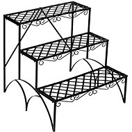 Floral stairs 3 steps square black - Flower Table