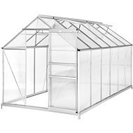 Polykarbonátovy skleník s pozinkovanou základňou 375 × 185 × 195 cm - Skleník