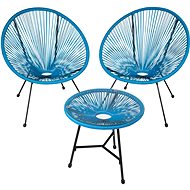 TECTAKE Garden furniture set SANTANA, blue - Garden Furniture