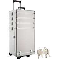 Cosmetic case with 4 tiers grey - Makeup Case
