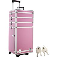 Cosmetic case with 4 tiers fuchsia - Makeup Case