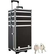 Cosmetic case with 4 tiers black - Makeup Case