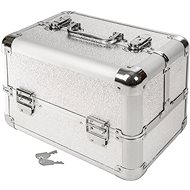 Cosmetic case with 4 compartments grey - Makeup Case