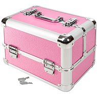 Cosmetic case with 4 compartments pink - Makeup Case