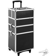 Cosmetic case with 3 tiers black - Makeup Case