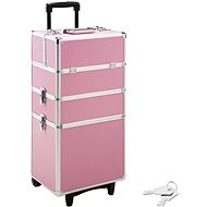 Cosmetic case with 3 tiers fuchsia - Makeup Case