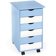 TECTAKE 65 × 36 × 40 cm, wooden, blue - Office Container