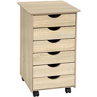 TECTAKE 65 × 36 × 40 cm, wooden, light oak - Office Container
