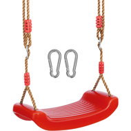 TecTake Hanging swing Swifty, non-slip and height adjustable, red - Swing